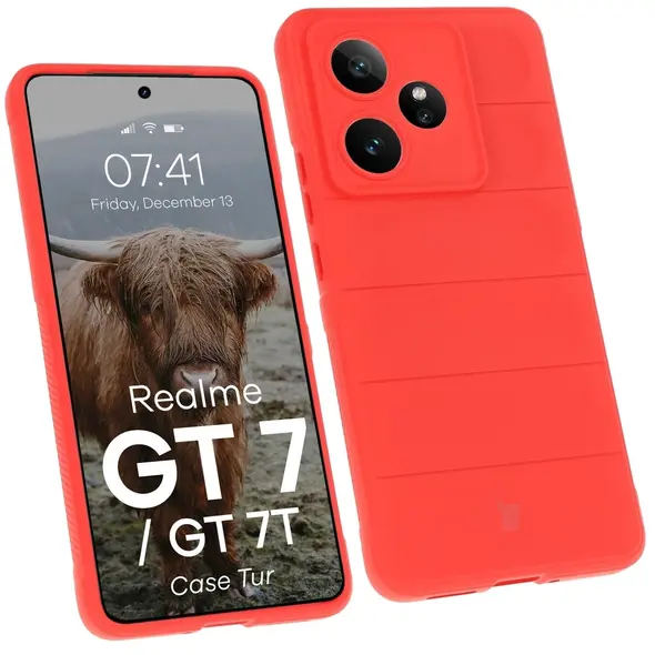 Pancerne etui Bizon Case Tur do Realme GT 7 / 7T czerwone