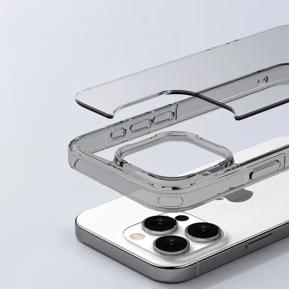 Etui Bizon Case Halo do Apple iPhone 16 Pro Max przydymione-czarne