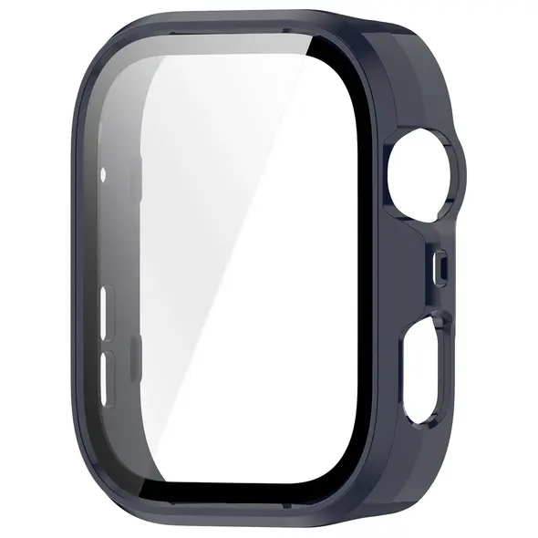 Etui ze szkłem do zegarka Bizon Case+Glass Watch do Huawei Watch Fit 4 Pro niebieskie
