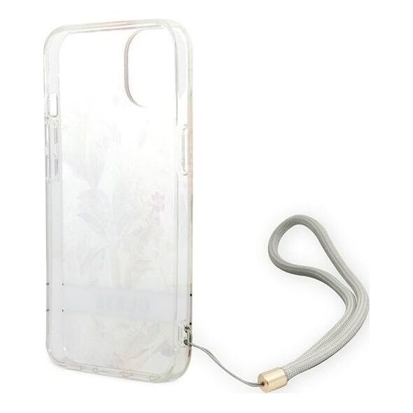Guess Etui Guess do iPhone 14 Plus 6,7" fioletowy/purple hardcase Flower Strap