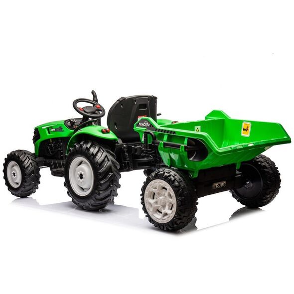 Traktor Na Akumulator HC-306 Z Przyczepą Jasno Zielony 24V