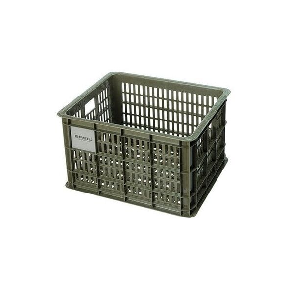 Kosz na kierownicę/bagażnik BASIL BICYCLE CRATE M, 29.5L, recycled synthetic, moss green (NEW)