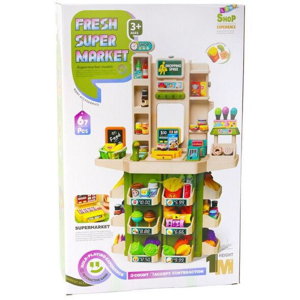 Zabawkowy Sklep Dla Dzieci Super Market Interaktywny 67el