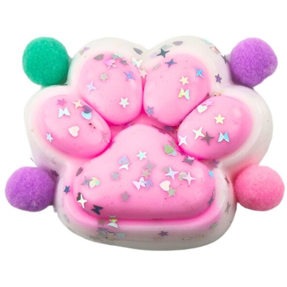 Gniotek Kocia Łapka Antystresowa Sensoryczna Squishy Gwiazdki Różowy