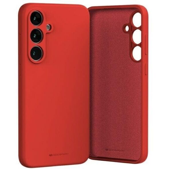 Etui Mercury Silicone do Samsung Galaxy S24 FE czerwony