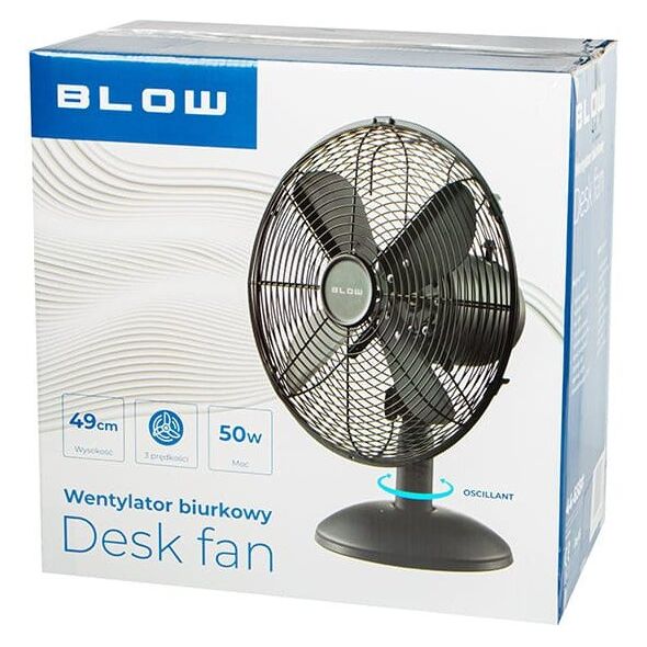 Wentylator stołowy 30cm CZARNY