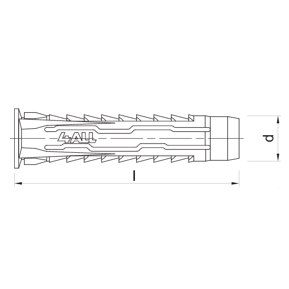 Rawlplug Kołek uniwersalny 4ALL 14x70mm z wkrętem 10,0x100mm - 10szt. - 4ALL-14/100