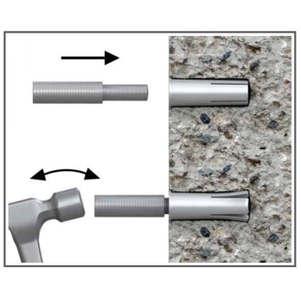 Rawlplug Tuleja rozprężna M10 z gwintem wewnętrznym - 50szt. - R-DCA-10-40