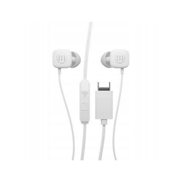 MAXELL USB-C EARPHONES SQUARE+ WHITE 348567