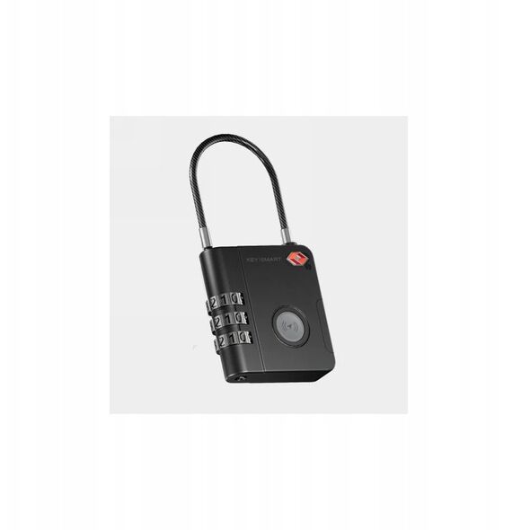 Κλειδαριά Ταξιδιού KeySmart Find My - κλειδαριά για βαλίτσα με εντοπιστή, συμβατή με το Apple Find My (μαύρο)