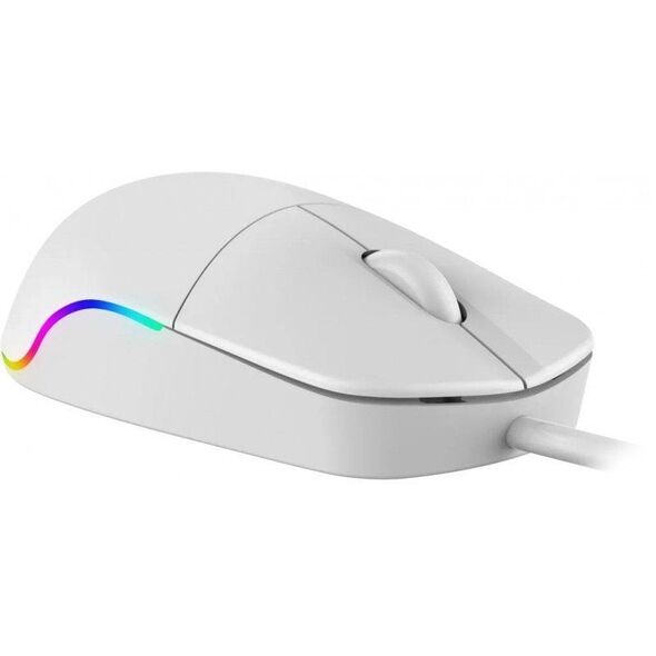Mysz przewodowa AZORA MB-241 1200 DPI biała podświetlenie Defender
