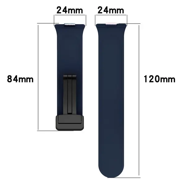Silikonowy pasek Bizon Strap Watch Silicone L do Huawei Watch Fit 4 Pro / Fit 4 / Fit 3 granatowy