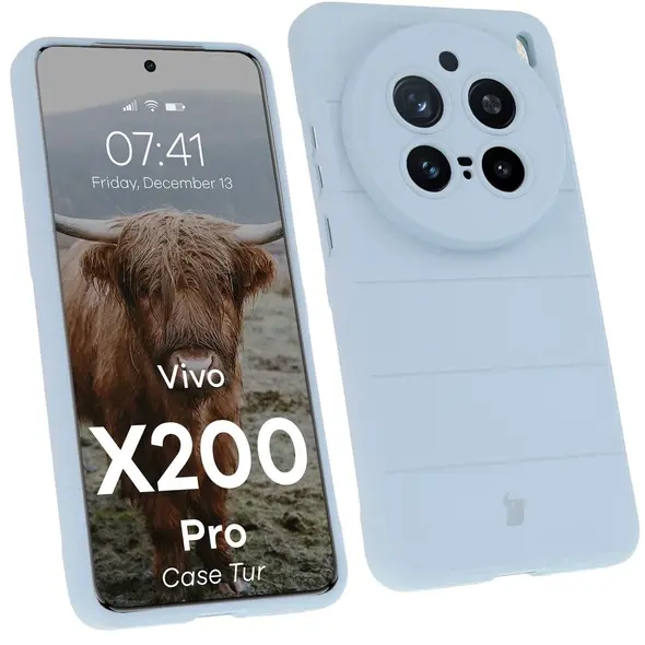 Pancerne etui Bizon Case Tur do Vivo X200 Pro jasnoniebieskie