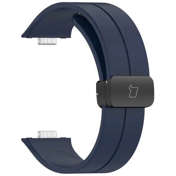 Silikonowy pasek Bizon Strap Watch Silicone L do Huawei Watch Fit 4 Pro / Fit 4 / Fit 3 granatowy