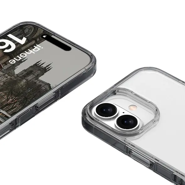 Etui Bizon Case Halo do Apple iPhone 16 Plus przydymione-czarne
