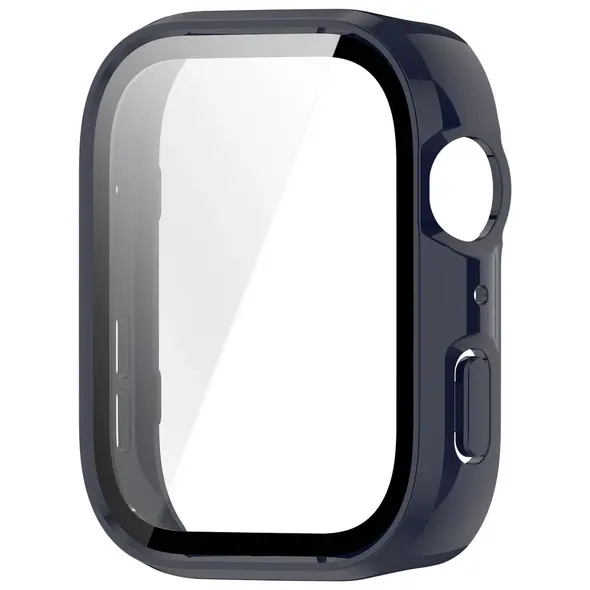 Etui ze szkłem do zegarka Bizon Case+Glass Watch do Huawei Watch Fit 4 niebieskie