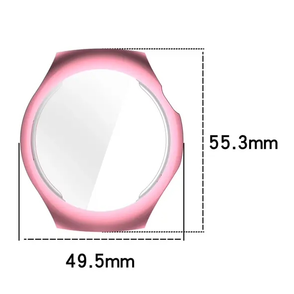 Etui z osłoną ekranu Bizon Case Watch Felipe do Huawei Watch 5 46mm różowe