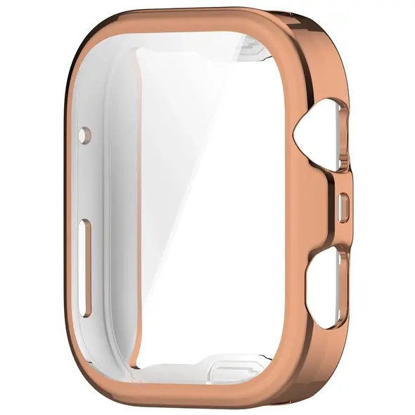 Etui z osłoną ekranu Bizon Case Watch Felipe do Huawei Watch Fit 4 Pro różowozłote