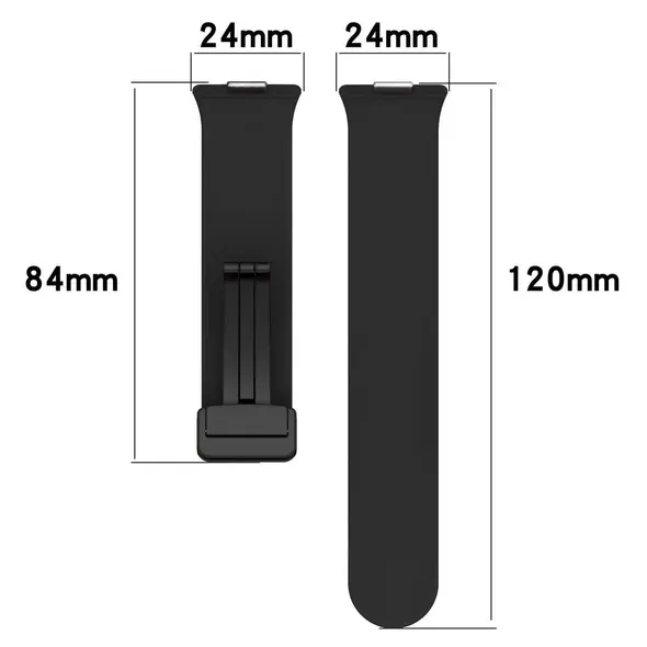 Silikonowy pasek Bizon Strap Watch Silicone L do Huawei Watch Fit 4 Pro / Fit 4 / Fit 3 czarny