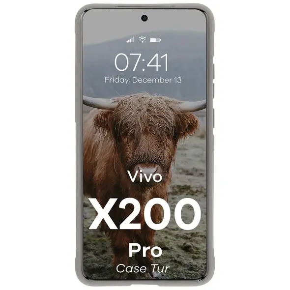 Pancerne etui Bizon Case Tur do Vivo X200 Pro jasnoszare