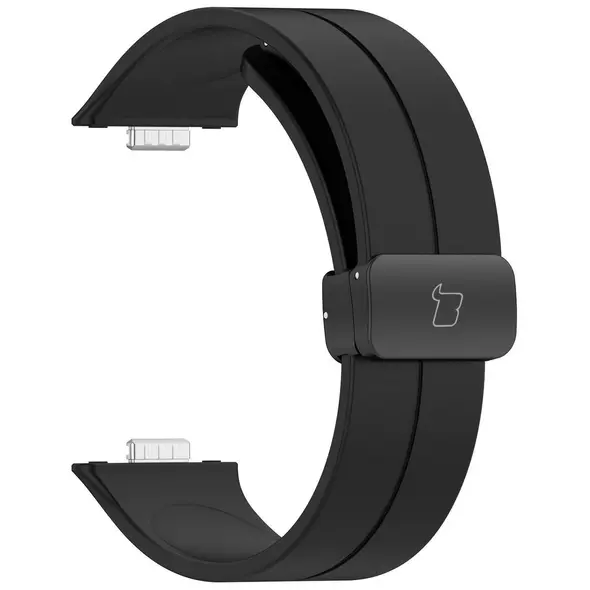 Silikonowy pasek Bizon Strap Watch Silicone L do Huawei Watch Fit 4 Pro / Fit 4 / Fit 3 czarny