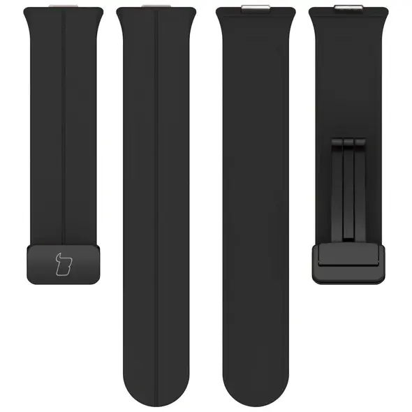 Silikonowy pasek Bizon Strap Watch Silicone L do Huawei Watch Fit 4 Pro / Fit 4 / Fit 3 czarny