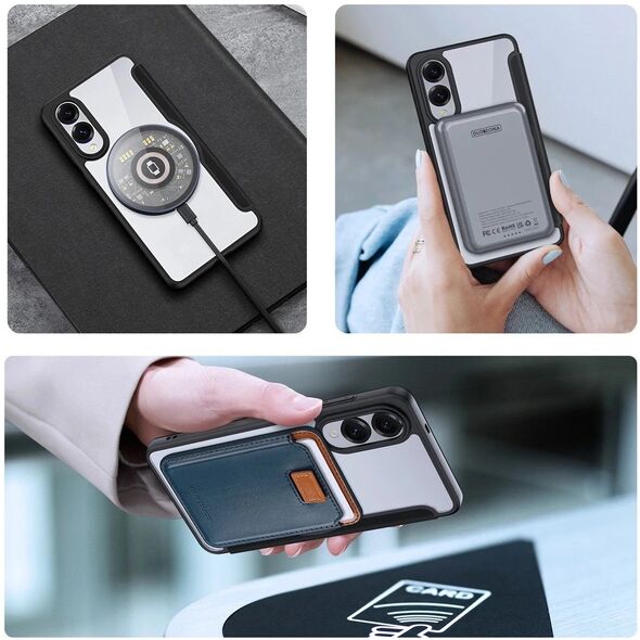DUX DUCIS kabura SKIN X PRO kompatybilna z MagSafe do SAMSUNG S25 Edge czarna