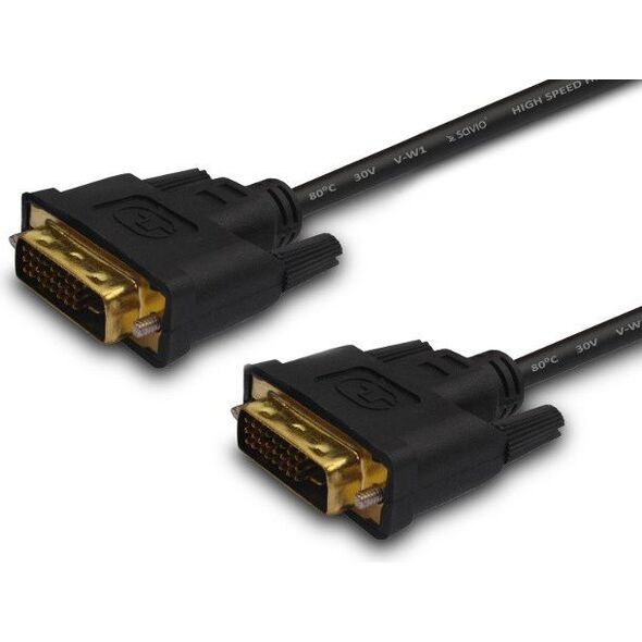 Kabel Savio DVI-D - DVI-D 1.8m czarny (SAVIO CL-31)