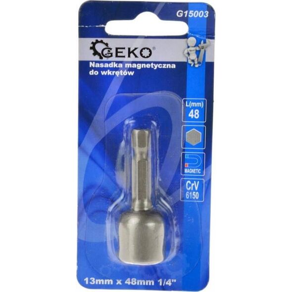 Geko NASADKA MAGNETYCZNA DO WKRĘTÓW 13MMX48MM 1/4"/TYP FARMER/ (200) G15003 GEKO