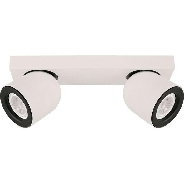 Lampa sufitowa Italux LAMPA sufitowa NUORA SPL-2855-2B-WH Italux metalowa OPRAWA na listwie regulowane reflektorki plafon biały czarny