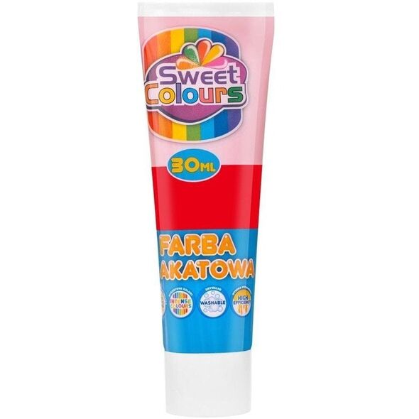 Farba plakatowa w tubie czerwona 30ml