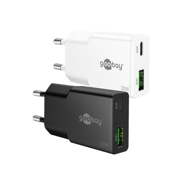 Διπλός γρήγορος φορτιστής USB-C™ PD GaN Slim (20 W)