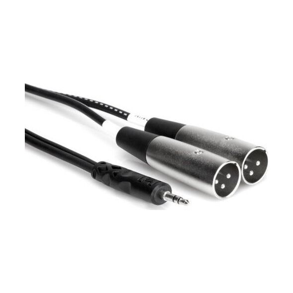 Kabel Hosa Jack 3.5mm - XLR x2 2m srebrny (CYX-402M)