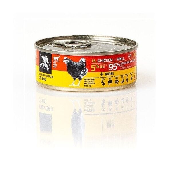 3Coty CHICKEN + KRILL for Adult cats 80g