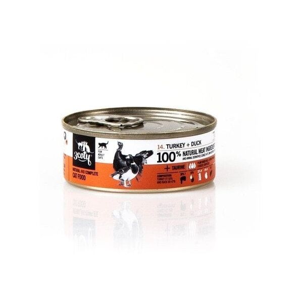 3Coty TURKEY + DUCK for Adult cats 80g