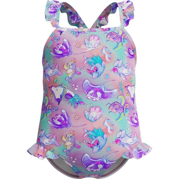 Dziecięcy Strój Kąpielowy Alv Digi Pt Frill Tsrp 1pc If  fiery red/white/french blue rozmiar 6
