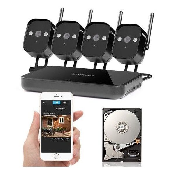 Κάμερα IP Zmodo ZMODO 720P Wifi Mini NVR+4xIP CAM+1TB HDD