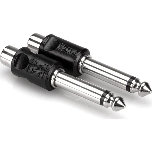 Adapter AV Hosa Hosa - Adapter gniazdo RCA - wtyk TS 6.35 [2 szt.]