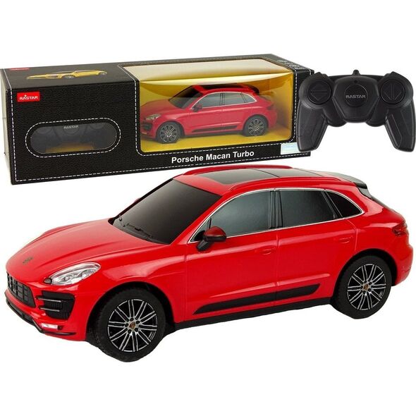 Rastar Auto R/C Porsche Macan Turbo 1:24 Rastar Czerwony