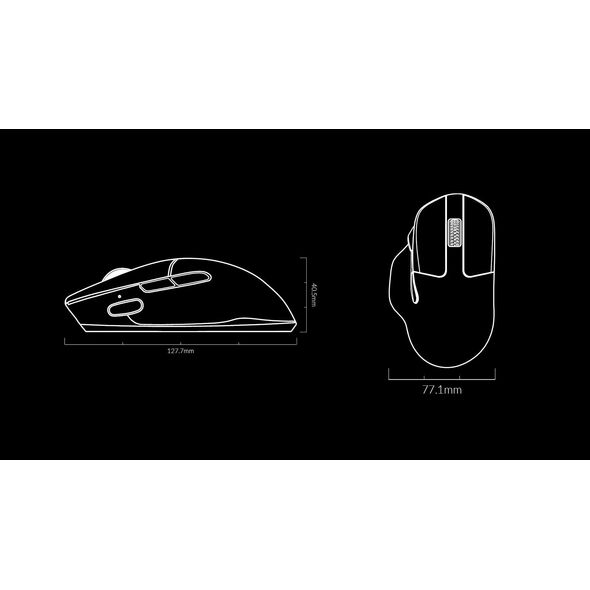 Keychron M7 Wireless (1000Hz) Juodas (M7-A1) Juoda Belaidė Žaidimų Pelė