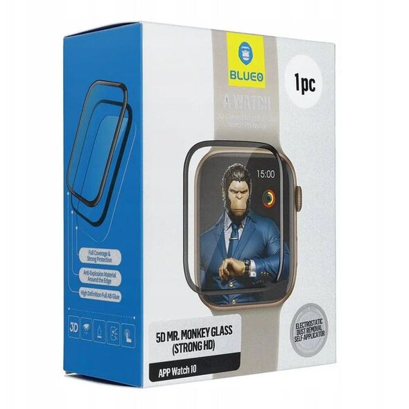 5D Tempered Glass Mr. Monkey Glass - για Apple Watch 10 46MM μαύρο (Strong HD)