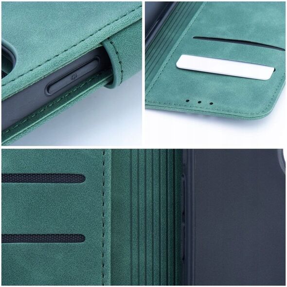 Θήκη TENDER Book για XIAOMI Redmi Note 14 4G (GLOBAL - 164,84mm x 78,15mm x 8,16mm) πράσινο
