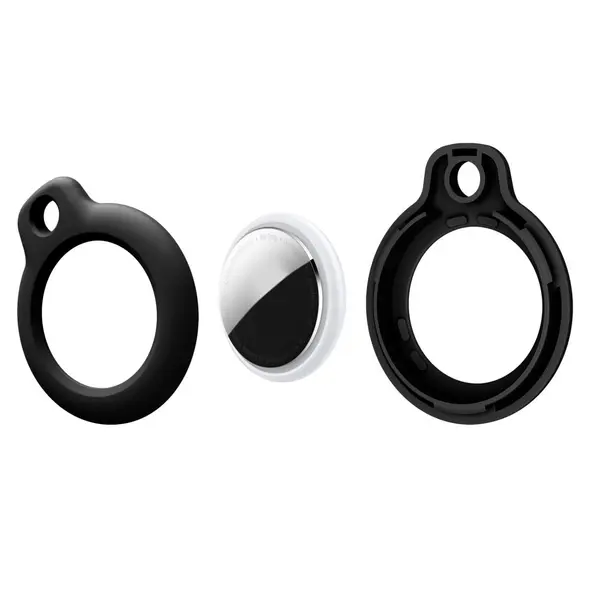 Etui Tech-Protect Rough Apple Airtag Black [4 PACK]