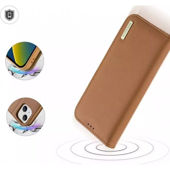 Dux Ducis Etui DUX DUCIS Hivo - skórzane portfelik do Apple iPhone 15 brązowe