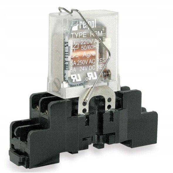 Βιομηχανικό ρελέ 2P 5A 24V DC R2M-2012-23-1024 617171 Relpol.