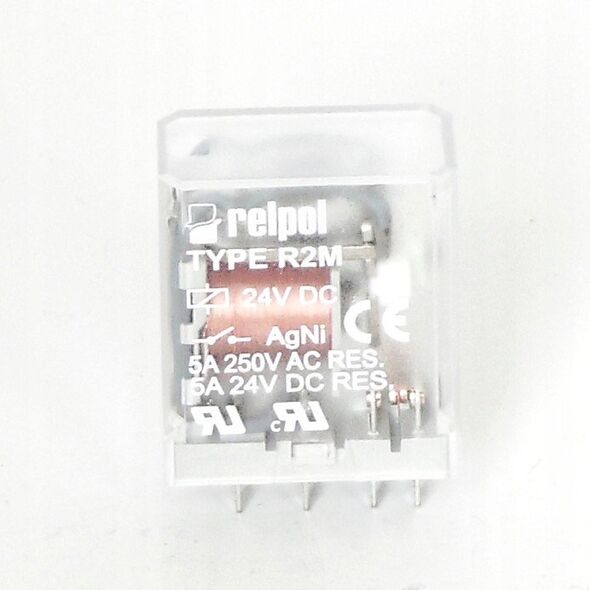 Βιομηχανικό ρελέ 2P 5A 24V DC R2M-2012-23-1024 617171 Relpol.