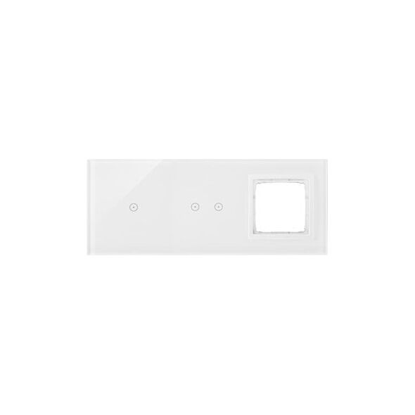 Πάνελ αφής Kontakt-Simon 54 Touch DSTR3120/70 τρεις μονάδες ένα πεδίο αφής δύο οριζόντια πεδία αφής άνοιγμα για εξοπλισμό λευκό μαργαριτάρι