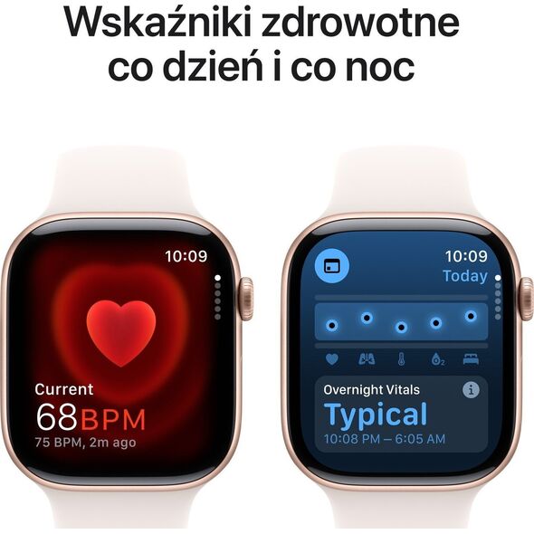Smartwatch Apple Watch 10 GPS 42mm Rose Gold Alu S/M Różowy (MWWH3)