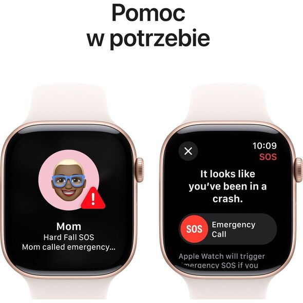 Smartwatch Apple Watch 10 GPS 42mm Rose Gold Alu S/M Różowy (MWWH3)