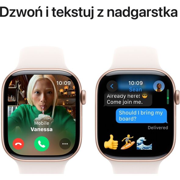Smartwatch Apple Watch 10 GPS 42mm Rose Gold Alu S/M Różowy (MWWH3)